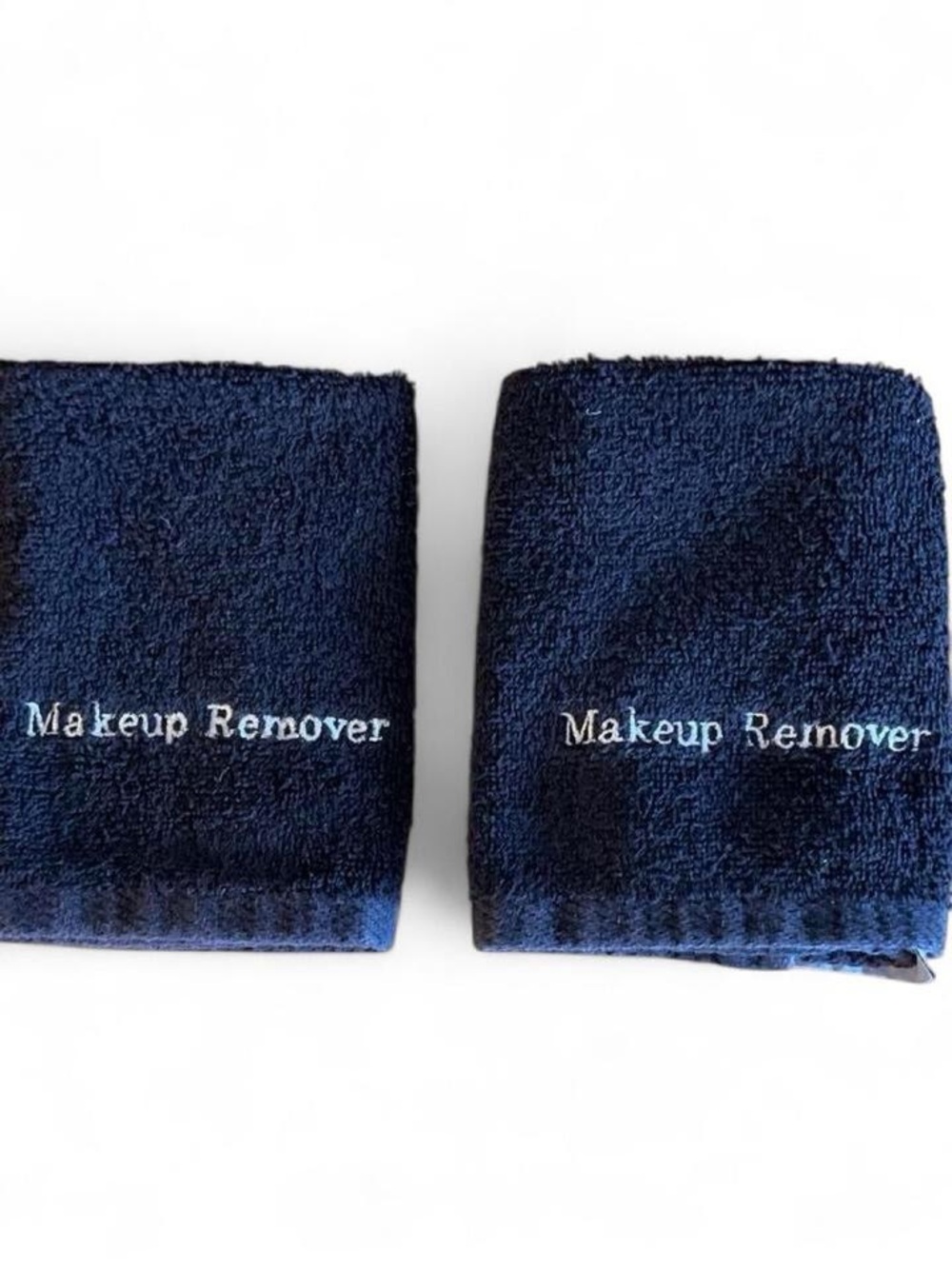 Make Up Embroidered Black Hand Towels Set